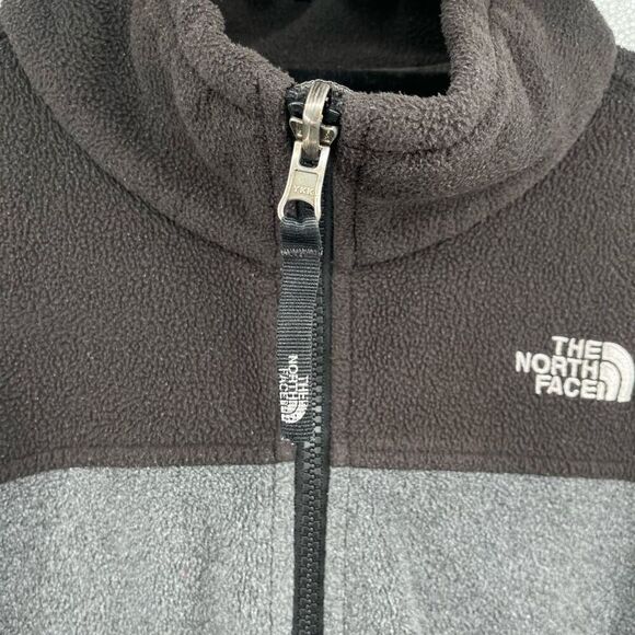 The North Face Boys Black Gray Colorblock Full Zip Fleece Jacket XL 18/20 - Picture 3 of 16